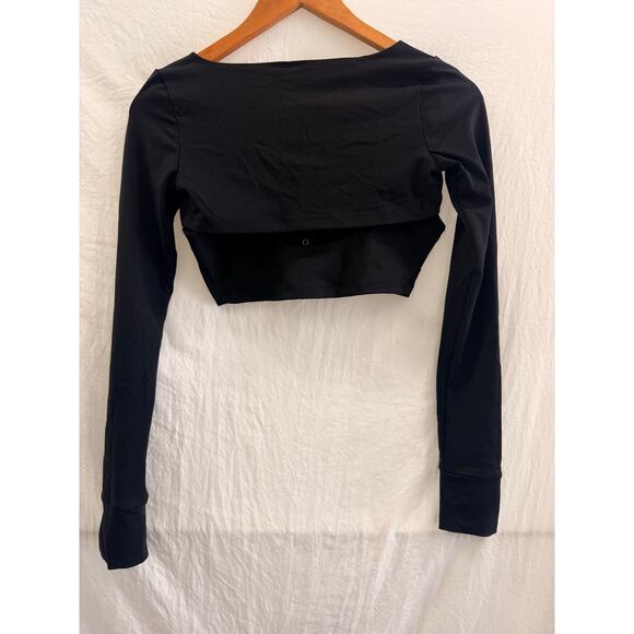 For Love & Lemon Avril Snap Layered Top Black Chic XS Dark Casual Summer - Picture 7 of 7